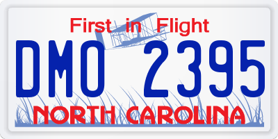 NC license plate DMO2395