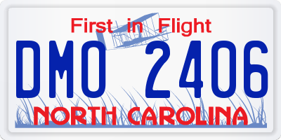 NC license plate DMO2406