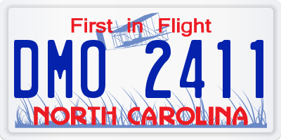 NC license plate DMO2411