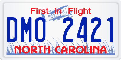 NC license plate DMO2421