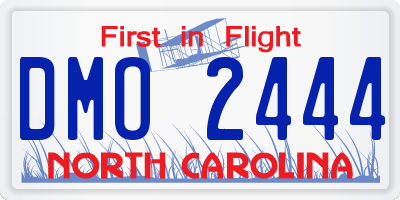 NC license plate DMO2444