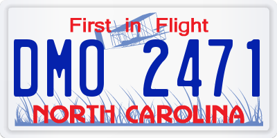 NC license plate DMO2471