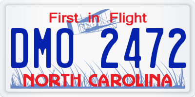 NC license plate DMO2472
