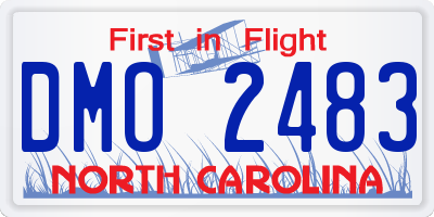 NC license plate DMO2483