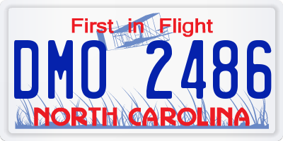 NC license plate DMO2486