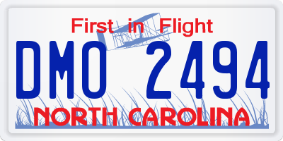 NC license plate DMO2494