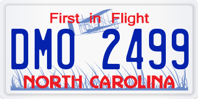 NC license plate DMO2499