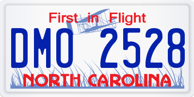 NC license plate DMO2528