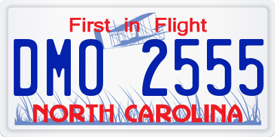 NC license plate DMO2555