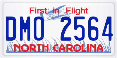 NC license plate DMO2564