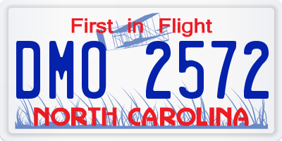 NC license plate DMO2572