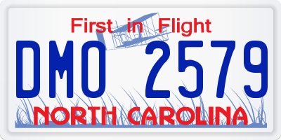 NC license plate DMO2579