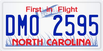 NC license plate DMO2595