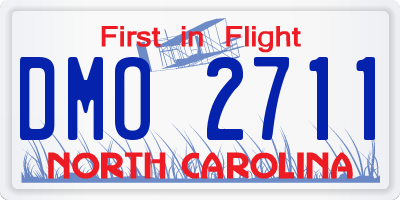 NC license plate DMO2711