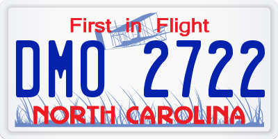 NC license plate DMO2722