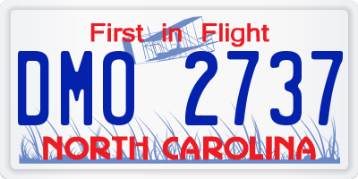 NC license plate DMO2737