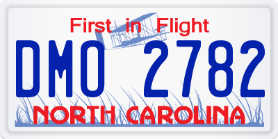 NC license plate DMO2782