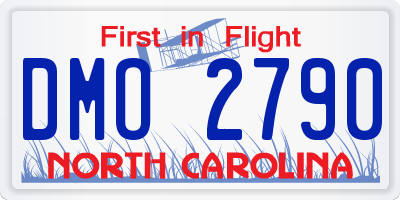 NC license plate DMO2790