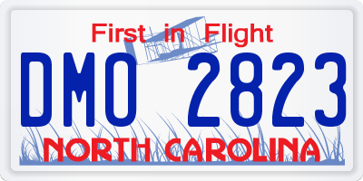 NC license plate DMO2823
