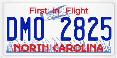 NC license plate DMO2825