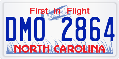 NC license plate DMO2864