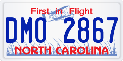 NC license plate DMO2867