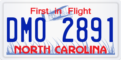 NC license plate DMO2891