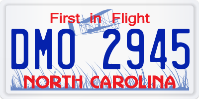 NC license plate DMO2945
