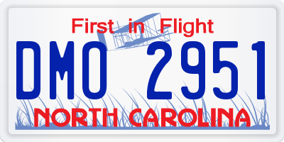 NC license plate DMO2951