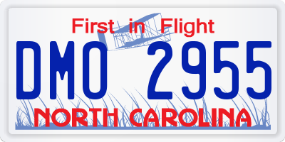 NC license plate DMO2955