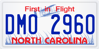 NC license plate DMO2960