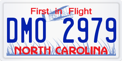 NC license plate DMO2979