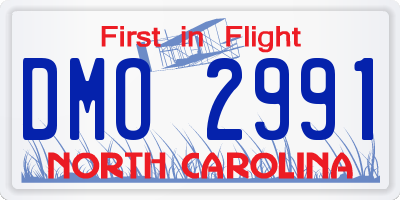 NC license plate DMO2991