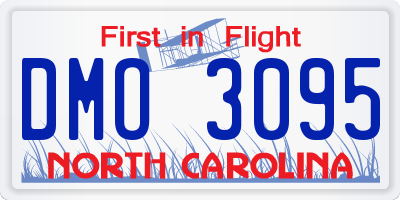 NC license plate DMO3095