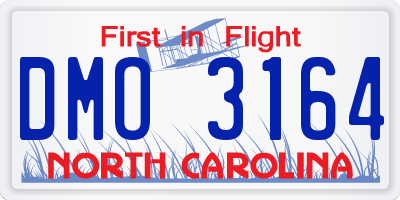NC license plate DMO3164