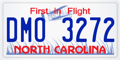 NC license plate DMO3272