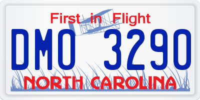 NC license plate DMO3290