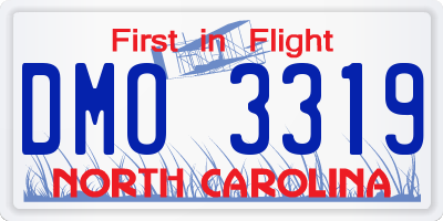 NC license plate DMO3319