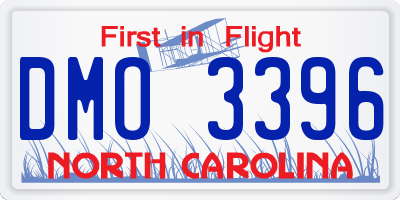 NC license plate DMO3396