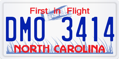 NC license plate DMO3414