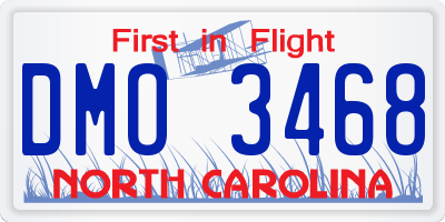 NC license plate DMO3468