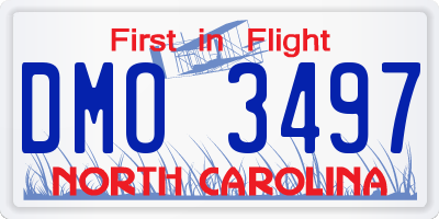 NC license plate DMO3497