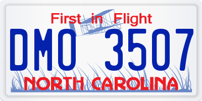 NC license plate DMO3507