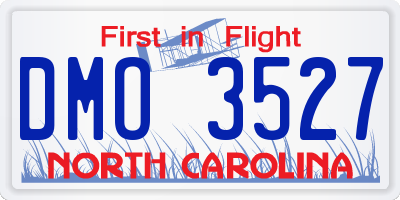NC license plate DMO3527