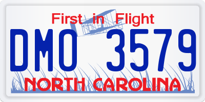 NC license plate DMO3579