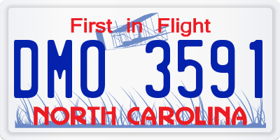 NC license plate DMO3591