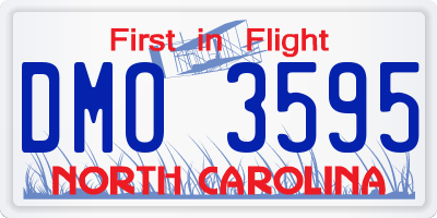 NC license plate DMO3595