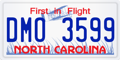 NC license plate DMO3599