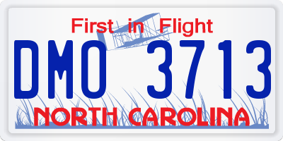 NC license plate DMO3713