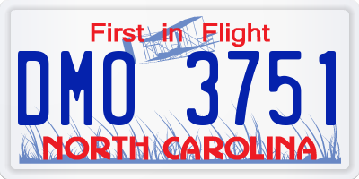 NC license plate DMO3751